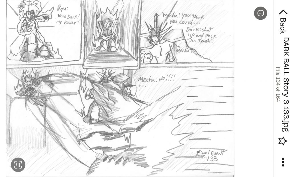 A Super version of Mecha faces off in the Final parts of Story 3 of Dark Ball